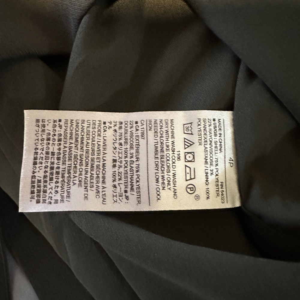 Banana Republic‎ 4Petite Olive Green Tie Waist Pencil Skirt Career Business - Picture 7 of 12